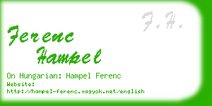 ferenc hampel business card